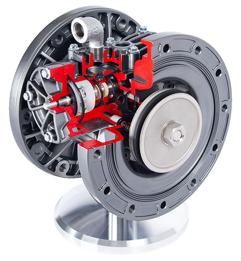 Central, dry part of YTS Air Diaphragm Pump with whole Air Motor section which contain Air Valve with Looped springs