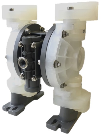 1/2" YTS Split Manifold Polypropylene Diaphragm Pump D152. Options –Drum Pump, Solenoid Controlled