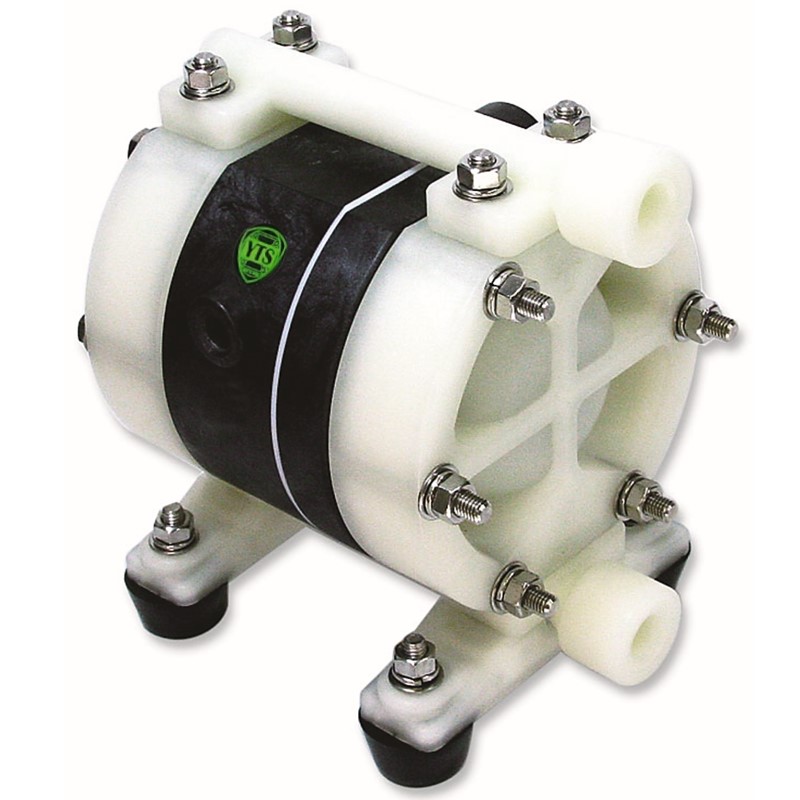 3/8" YTS Pure Polypropylene, PVDF, PTFE, ATEX Diaphragm Pumps D050. Options –Drum Pump, Split Manifold, Solenoid Controlled