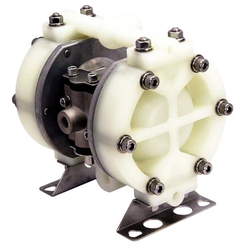 3/8" YTS Pure Polypropylene, PVDF, PTFE, ATEX Diaphragm Pumps D101. Options –Drum Pump, Split Manifold, Solenoid Controlled